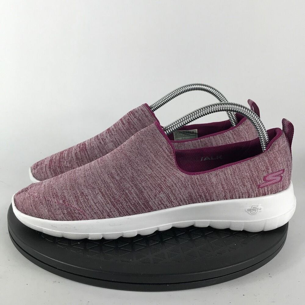 Skechers Goga Max Go Walk Slip On Comfort Shoes Burgandy 15611